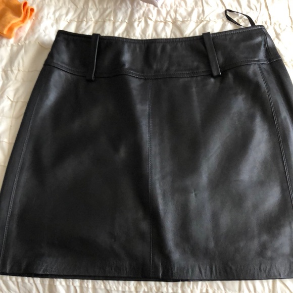 bebe Dresses & Skirts - Bebe Leather Miniskirt - Never Worn